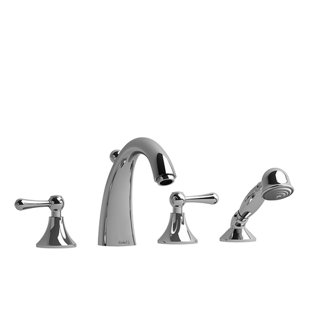 RIOBEL 4-Piece Deck-Mount Tub Filler With Hand Shower FI12LC